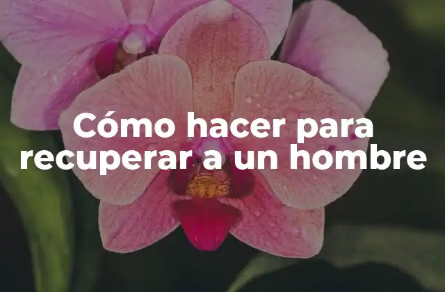 Cómo Hacer para Recuperar a un Hombre