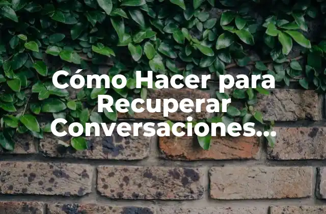 Cómo Hacer para Recuperar Conversaciones Borradas de Whatsapp 2 Cómo Hacer para Recuperar Conversaciones Borradas de WhatsApp