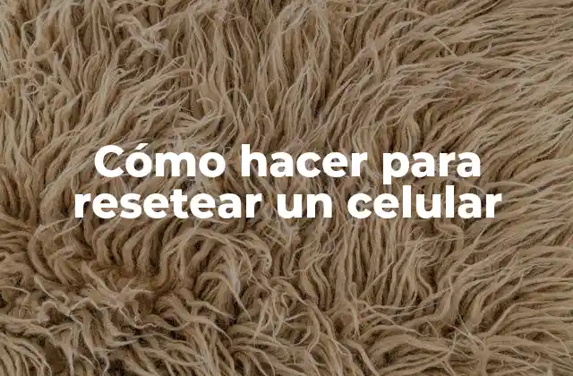 ¿Qué es resetear un celular y por qué es necesario?