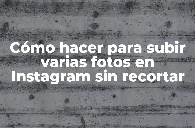 Qué es Instagram y cómo subir varias fotos sin recortar