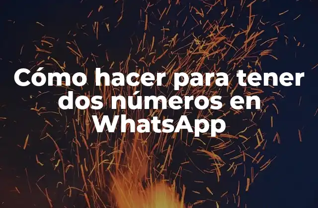 Cómo Hacer para Tener Dos Números en Whatsapp