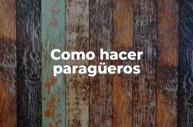 Como Hacer Paragüeros
