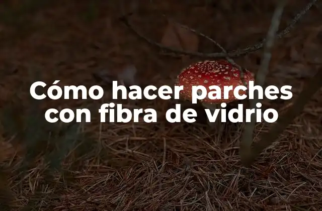 Cómo Hacer Parches con Fibra de Vidrio