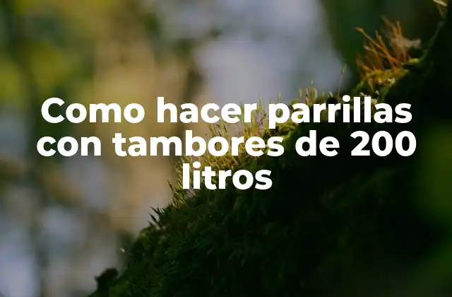 Como Hacer Parrillas con Tambores de 200 Litros