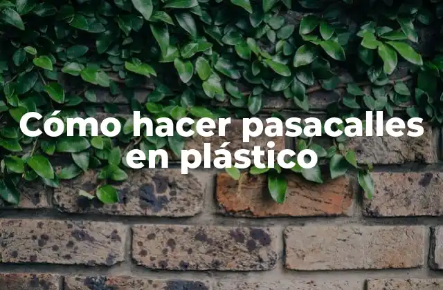 Cómo hacer pasacalles en plástico