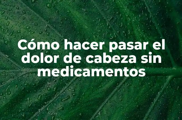 Cómo Hacer Pasar el Dolor de Cabeza sin Medicamentos 2 Cómo hacer pasar el dolor de cabeza sin medicamentos