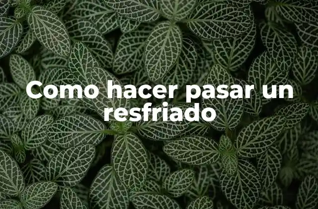 Como Hacer Pasar un Resfriado 2 ¿Qué es un resfriado y cómo se desarrolla?