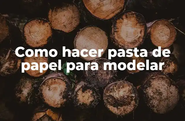 Como Hacer Pasta de Papel para Modelar