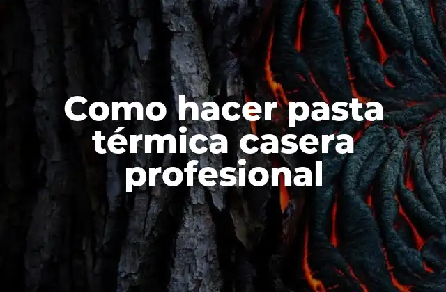 Como Hacer Pasta Térmica Casera Profesional