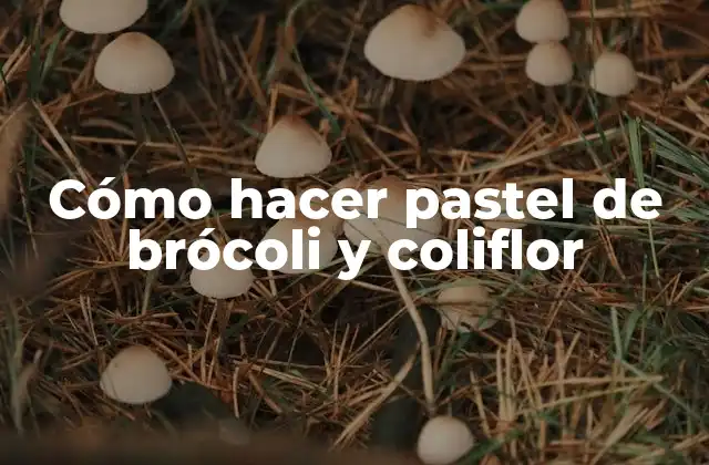 Cómo Hacer Pastel de Brócoli y Coliflor