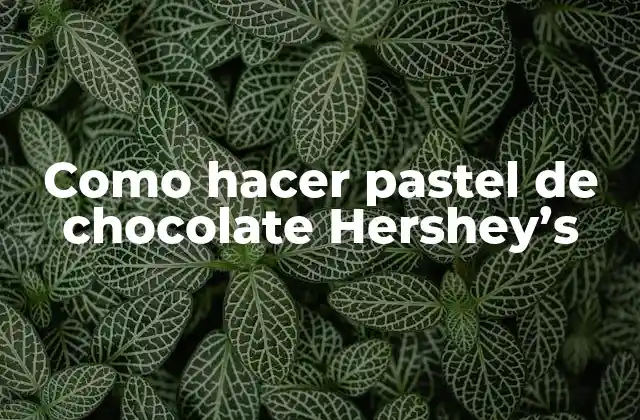 Como Hacer Pastel de Chocolate Hershey’s