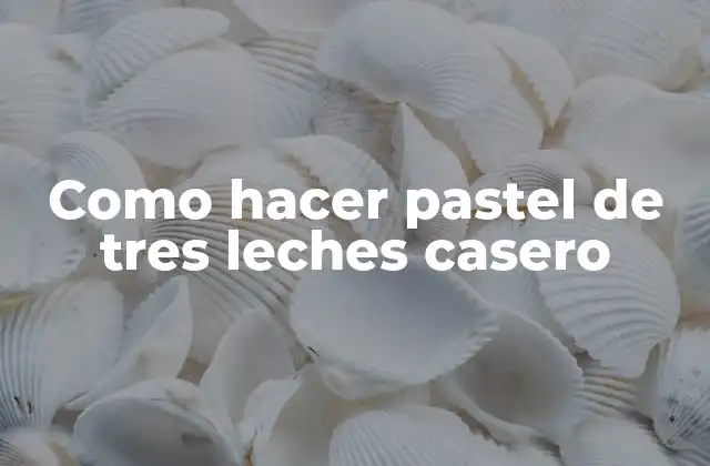Como Hacer Pastel de Tres Leches Casero