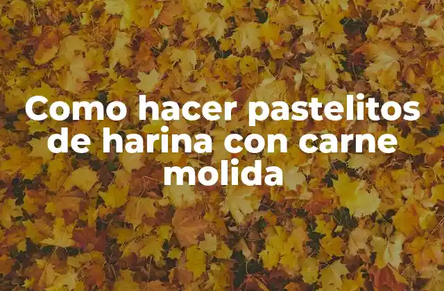 Como Hacer Pastelitos de Harina con Carne Molida 2 ¿Qué son los pastelitos de harina con carne molida y cómo se usan?
