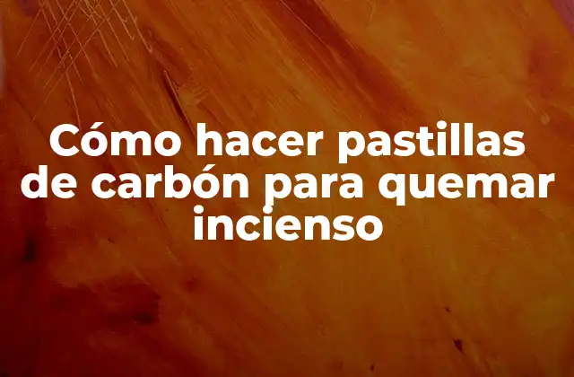 Cómo Hacer Pastillas de Carbón para Quemar Incienso