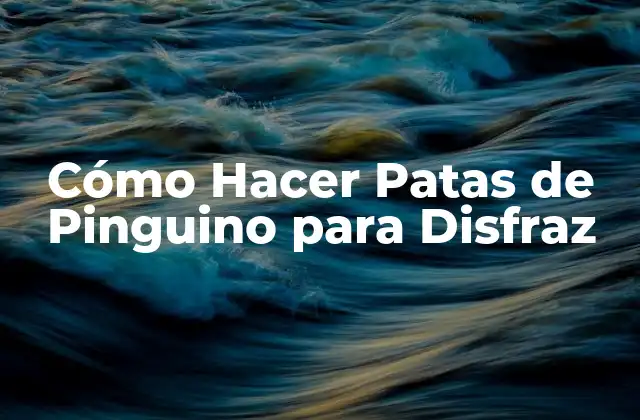 Cómo Hacer Patas de Pinguino para Disfraz