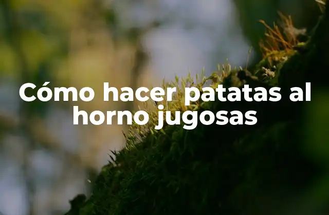 Cómo Hacer Patatas Al Horno Jugosas