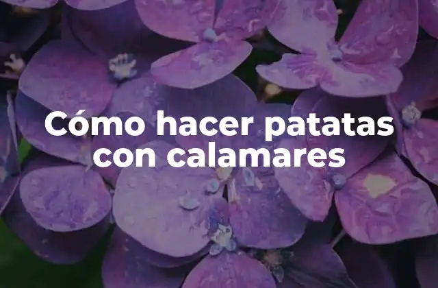 Cómo Hacer Patatas con Calamares