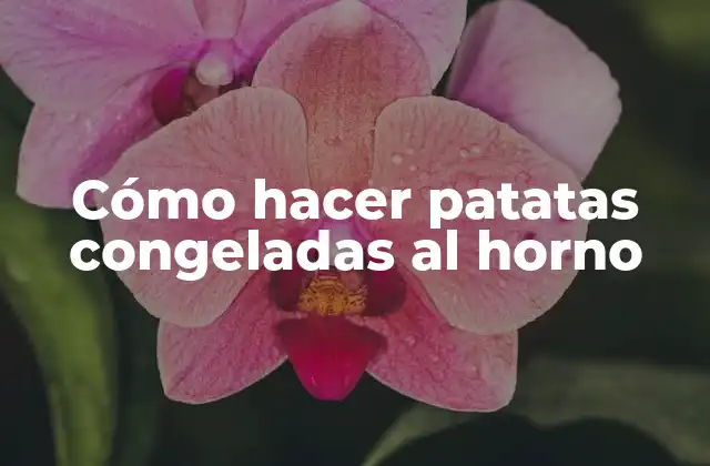 Cómo Hacer Patatas Congeladas Al Horno