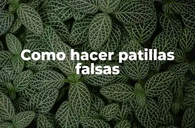 Como Hacer Patillas Falsas