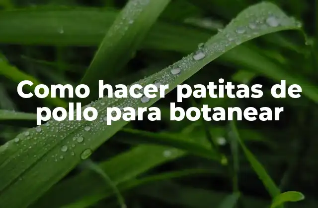 Como Hacer Patitas de Pollo para Botanear