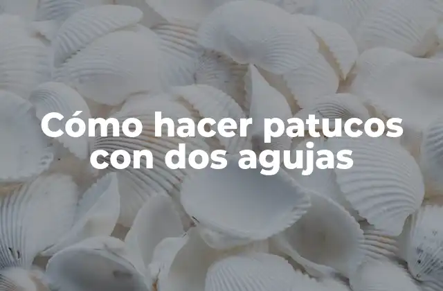 Cómo Hacer Patucos con Dos Agujas