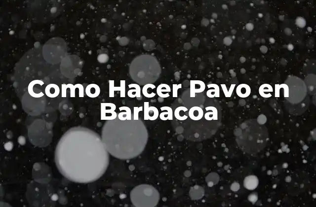 Como Hacer Pavo en Barbacoa