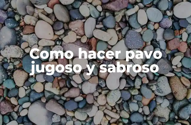 Como Hacer Pavo Jugoso y Sabroso