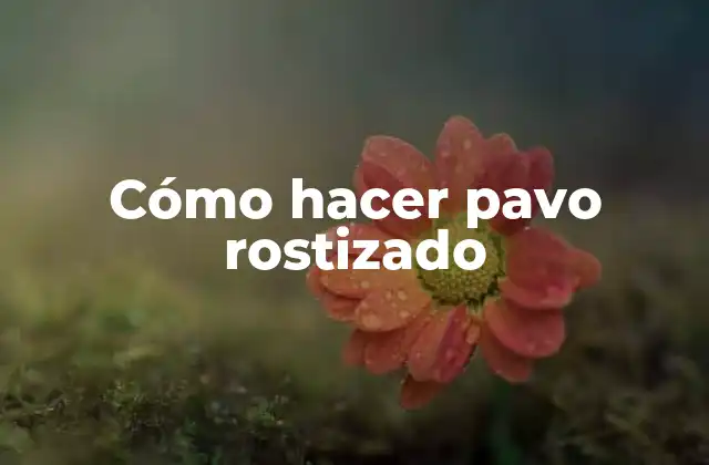 Cómo Hacer Pavo Rostizado