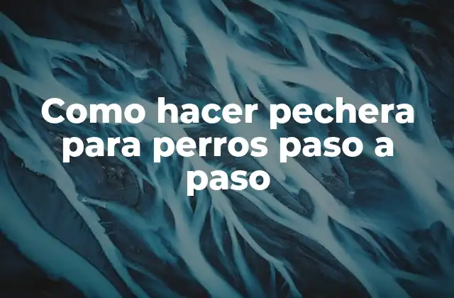 Como Hacer Pechera para Perros Paso a Paso