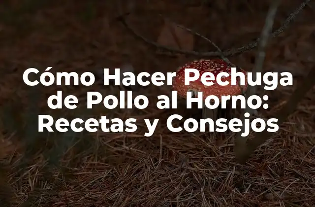 Cómo Hacer Pechuga de Pollo Al Horno: Recetas y Consejos 2 Beneficios de la Pechuga de Pollo al Horno