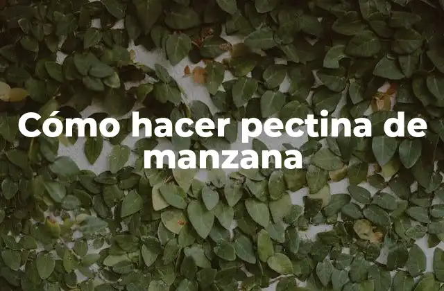 ¿Qué es la pectina de manzana?