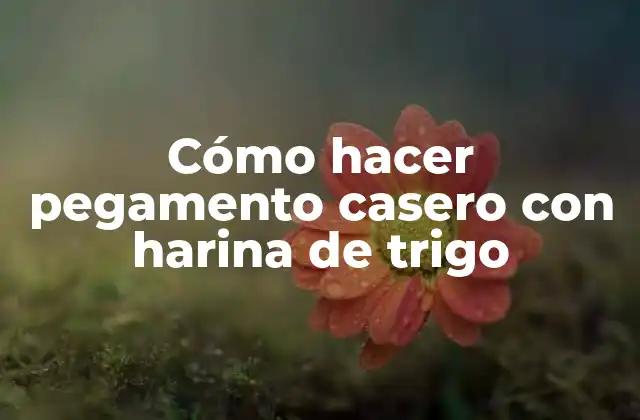 Cómo Hacer Pegamento Casero con Harina de Trigo