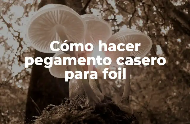 Cómo Hacer Pegamento Casero para Foil