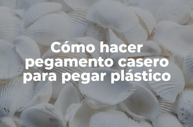 Cómo Hacer Pegamento Casero para Pegar Plástico