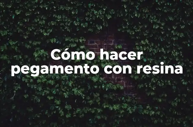 Cómo Hacer Pegamento con Resina 2 ¿Qué es el pegamento con resina y para qué se utiliza?