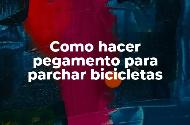Como Hacer Pegamento para Parchar Bicicletas