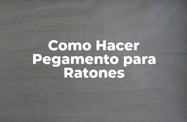 ¿Qué es el Pegamento para Ratones y para qué Sirve?