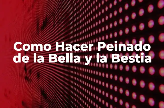 Como Hacer Peinado de la Bella y la Bestia
