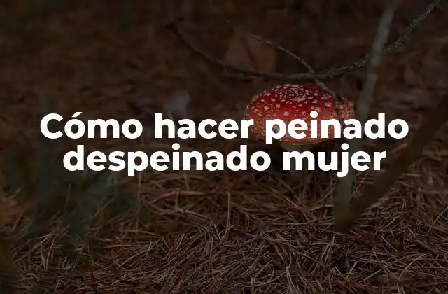 Cómo Hacer Peinado Despeinado Mujer