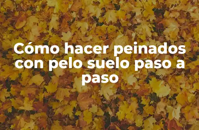 Cómo hacer peinados con pelo suelto paso a paso