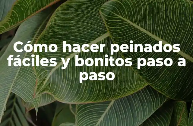 ¿Qué es un peinado fácil y bonito?