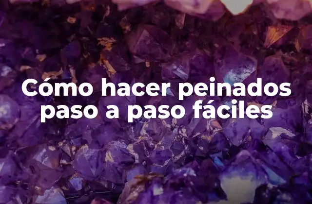 Cómo Hacer Peinados Paso a Paso Fáciles