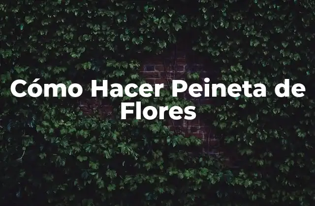 Cómo Hacer Peineta de Flores