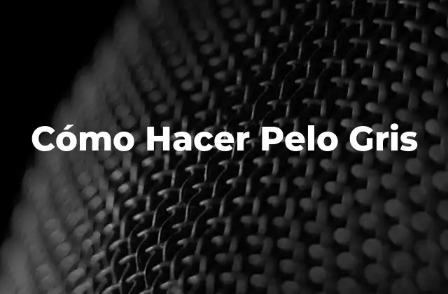 Cómo Hacer Pelo Gris