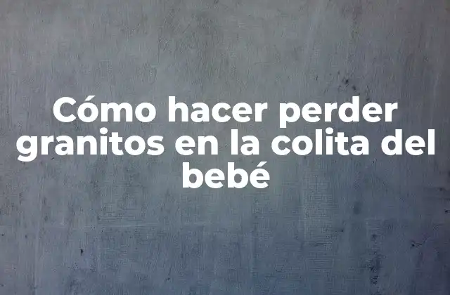 Cómo Hacer Perder Granitos en la Colita Del Bebé
