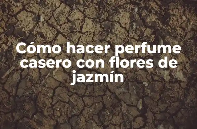 Cómo Hacer Perfume Casero con Flores de Jazmín