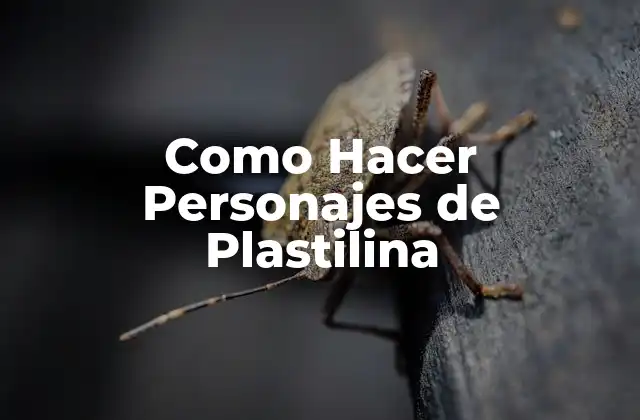 Como Hacer Personajes de Plastilina