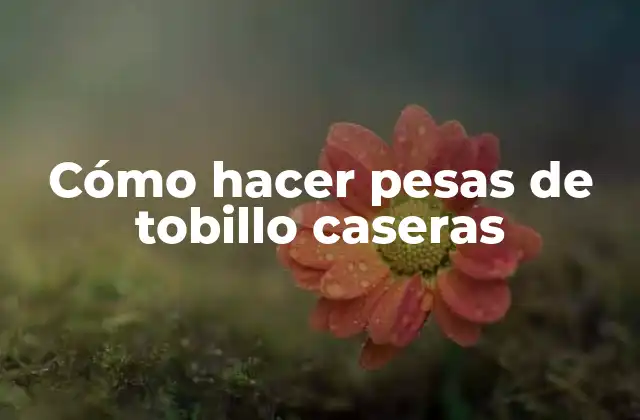 Cómo Hacer Pesas de Tobillo Caseras 2 ¿Qué son las pesas de tobillo caseras y para qué sirven?