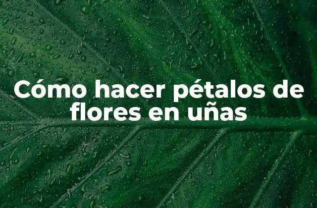 Cómo Hacer Pétalos de Flores en Uñas