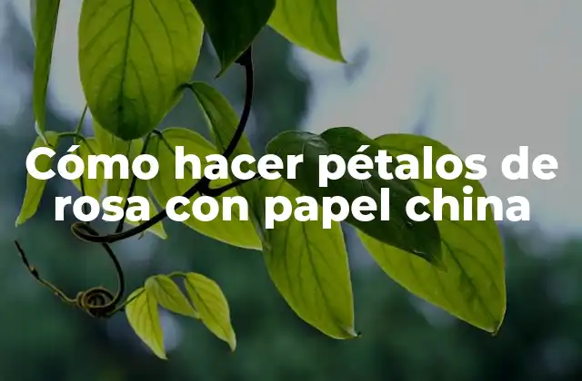 Cómo Hacer Pétalos de Rosa con Papel China 2 Cómo hacer pétalos de rosa con papel china
